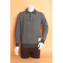 Yak Wool/Cashmere Cardigan Collar Long Sleeve Pullover Sweater/Clothing/Garment/Knitwear